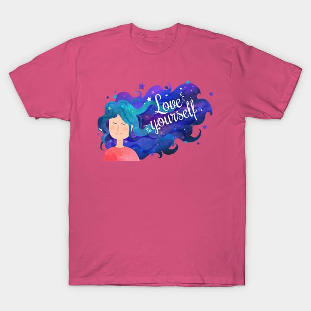 LOVE YOURSELG DESIGN T-Shirt by Mako Design 